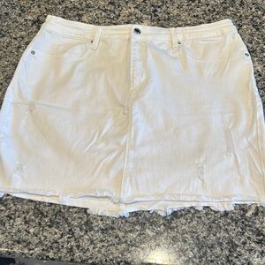 Good American White Denim Skirt size 16
